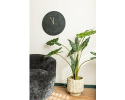 PTMD Emmett Klok - 51x2x51 cm - Ijzer - Zwart