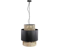 PTMD Erdila Hanglamp - H59 x Ø50 cm - Metaal - Zwart