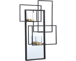 PTMD Erico Spiegel - 37 x 9 x 54 cm - Metaal - Zwart