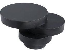 PTMD Essy Black Metal Sidetable Unequal Piled Up Rounds