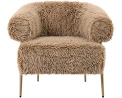 PTMD - Fauteuil Hair - Bruin - 85x74x78.5cm