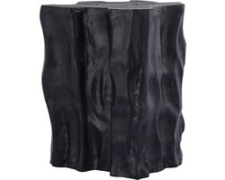 PTMD Fennah Black Matt Alu Sidetable Tree Wood Shape L
