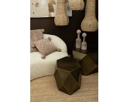 PTMD Fles Cianna - 12x12x43 cm - Glas - Bruinroze