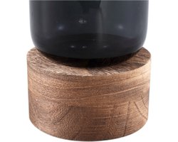 PTMD Fleure Vaas - 9x9x38 cm - Glas - Grijs