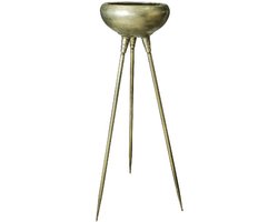 PTMD Genesis Bloempot Op Poten - 61 x 56 x 139,5 cm - Metaal - Grijs