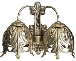 PTMD Glenny Goud wandlamp metaal met 2 lichtbronne