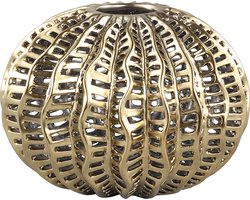 PTMD gouden vaas | decoratie Rond 22 cm | hoogte 17 cm | keramiek