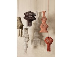 PTMD Hanglamp Milley - 45x45x57 cm - Katoen - Bruin