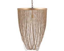 PTMD Hanglamp Nishan - 50x50x70 cm - Ijzer - Goud