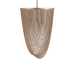 PTMD Hanglamp Nishan - 70x70x100 cm - Ijzer - Goud