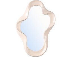PTMD Hannah Cream Poly Organic Shaped Mirror Shiny L