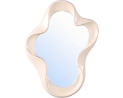 PTMD Hannah Cream Poly Organic Shaped Mirror Shiny M