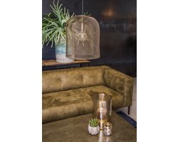 PTMD Hayden Ronde Hanglamp - H36 x Ø31 cm - Ijzer - Koper - De Laatste!