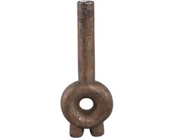 PTMD Hedin Bronze Ceramic Pot Round With Hole High Bord