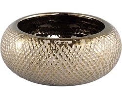 PTMD Helly Bloempot - 19 x 19 x 7 cm - Keramiek - Goud