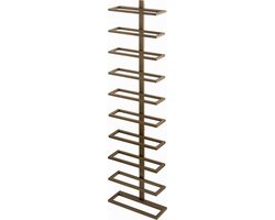 PTMD Icon Brass Iron Wall Wine Rack Vertical Layers