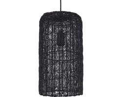 PTMD Idris Black Iron Hanging Lamp Long Wired Cilinder