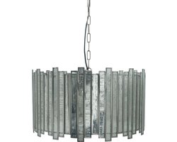 PTMD Ivona Ronde Hanglamp Antiek - H28 x Ø51 cm - Ijzer/Glas - Goud