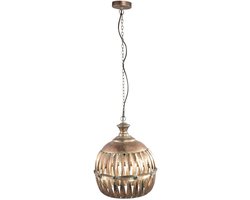PTMD Ixavi Ronde Hanglamp - H47,5 x Ø40 cm - Ijzer - Goud