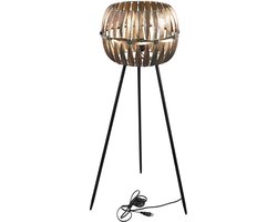 PTMD Ixavi Ronde Vloerlamp - H108 x Ø40 cm - Ijzer - Goud