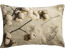 PTMD Jash Sierkussen - 40 x 10 x 60 cm - Fluweel - Grijs