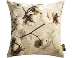 PTMD Jash Sierkussen - 45 x 10 x 45 cm - Fluweel - Grijs