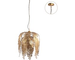 PTMD Joff Ronde Hanglamp - H58 x Ø45 cm - Ijzer - Goud