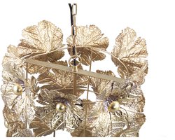 PTMD Julina Ronde Hanglamp Bloem - H73 x Ø36 cm - Metaal - Goud