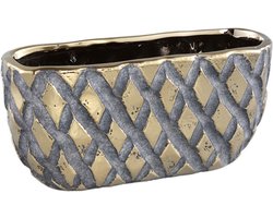 PTMD Juney Bloempot - 23 x 8 x 11 cm - Keramiek - Goud