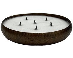 PTMD - Kaars Bunty - Bruin - 36.5x36.5x6cm