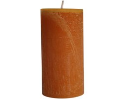 PTMD - Kaars Rustic Outdoor - Oranje - 15x15x30cm