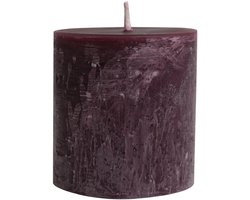 PTMD - Kaars Rustic Outdoor - Paars - 15x15x16cm