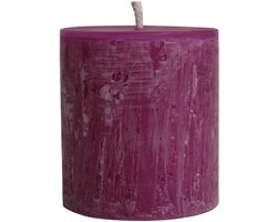 PTMD - Kaars Rustic Outdoor - Paars - 15x15x16cm