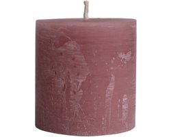 PTMD - Kaars Rustic Outdoor - Roze - 15x15x16cm