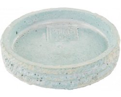 PTMD - kaarsenplateau kaars houder onderzetter - Blauw  - Cement Ø 9 cm
