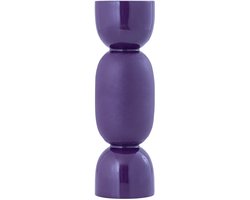 PTMD - Kandelaar Cairy - Paars - 6x6x20cm