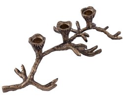 PTMD Kandelaar Jeffrey - 40x17x10 cm - Aluminium - Messing