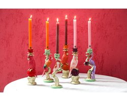 PTMD Kandelaar Keyaan - 9x8x28 cm - Parrafin - Roze