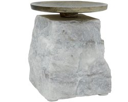 PTMD - Kandelaar Nimo - Wit - 9x9x11cm