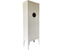 PTMD Kast Adeline White Elmwood Hoog 2-Deurs