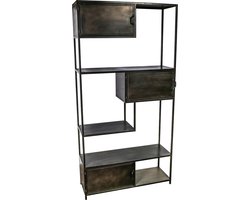 PTMD Kast Duana Playful Rusty Zwart Iron Hoog