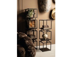 PTMD Kast Nanci - 33x33x115 cm - Ijzer - Zwart