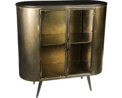 PTMD Kast Spacer Brass Iron Glas Deur Laag