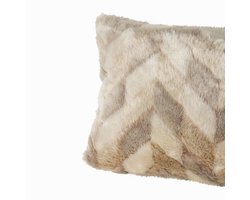 PTMD Kathleen Sierkussen - 60x10x40 cm - Imitatie Bont - Creme