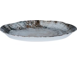 PTMD Kaylaa Schaal - 32 x 18 x 3 cm - Porselein - Crème