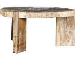 PTMD Kayo Natural Petrified Wood 3 Leg Coffeetable High