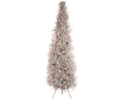 PTMD kerstboom met verlichting natuurhout - Hein white wash wood tree with LED lights