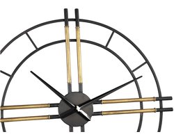PTMD Klok Joan - 43x5x43 cm - Metaal - Zwart