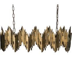 PTMD Krister goudkleurige plafondlamp maat in cm: 64 x 64 x 18 - Goud - Goud
