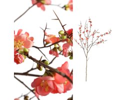 PTMD Kunstbloem Bloesem - 90x60x140 cm - Plastic - Roze